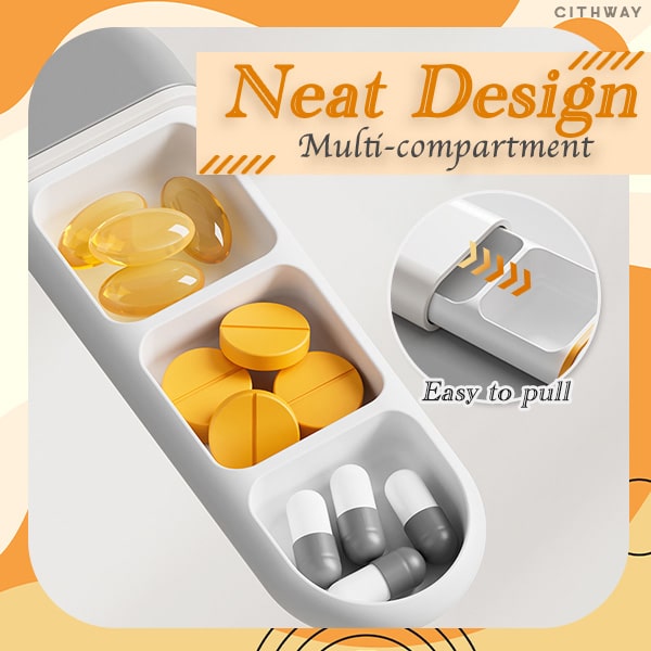 Cithway™ Travel-Friendly Sliding Pill Box Organizer