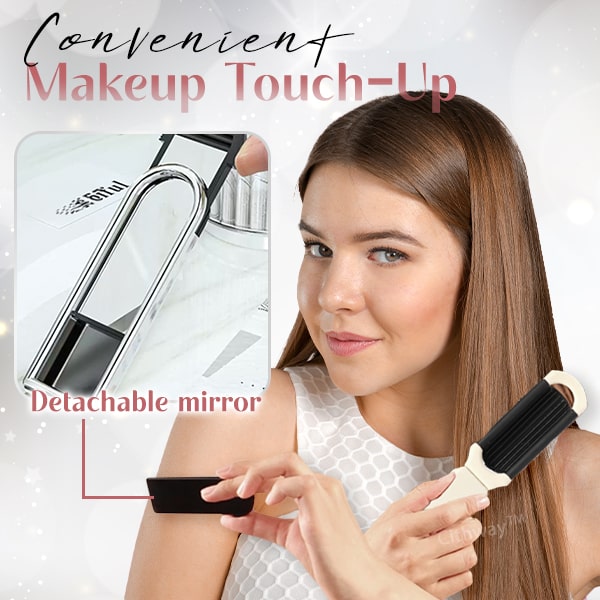 Cithway™ Flat-Compact Foldable Hair Brush With Mirror