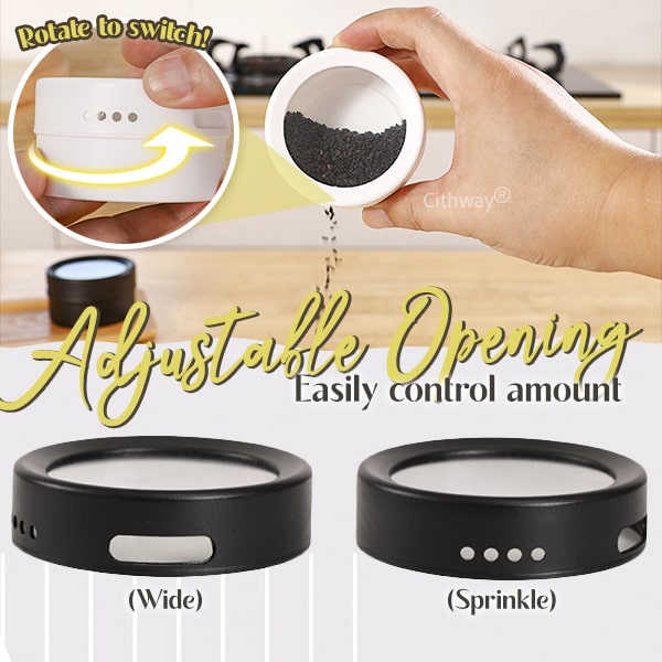 Cithway® Magnetic Wall-Mounted Spice Jar
