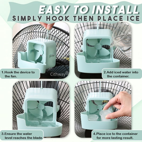 Fan Add Ice Cithway® Mini Ice Cooling Fan Add-on Device – meomeland
