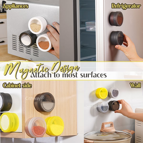 Cithway® Magnetic Wall-Mounted Spice Jar