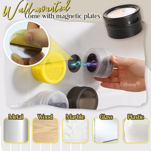 Cithway® Magnetic Wall-Mounted Spice Jar