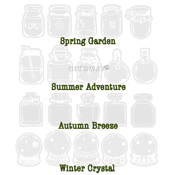 Cithway® Embossed Flower Clear Bottle DIY Bookmark