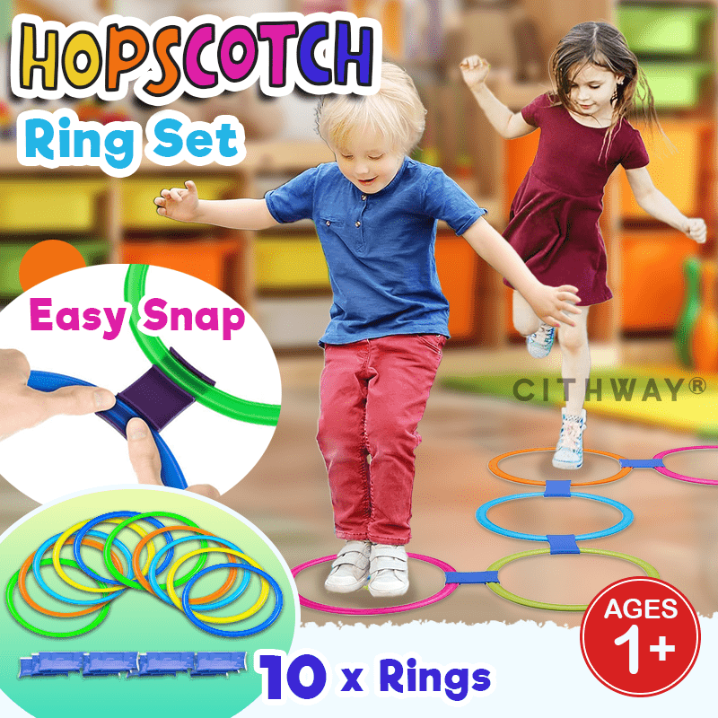 Cithway® Rainbow Hopscotch Ring Set