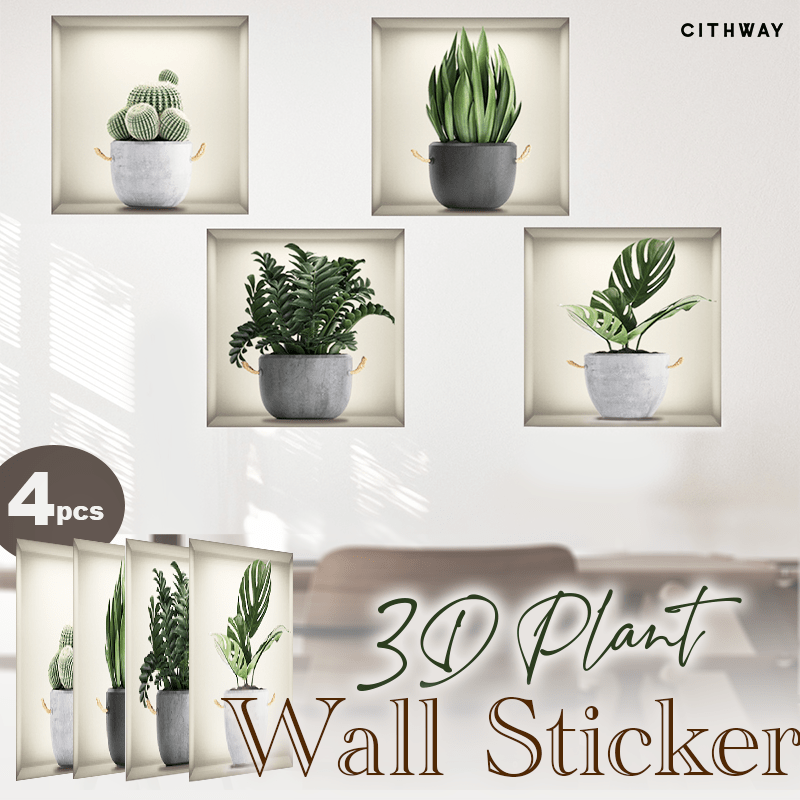 Self-Adhesive 3D Plant Wall Stickers