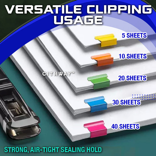Cithway™ Staple-free Paper Binding Clip Kit