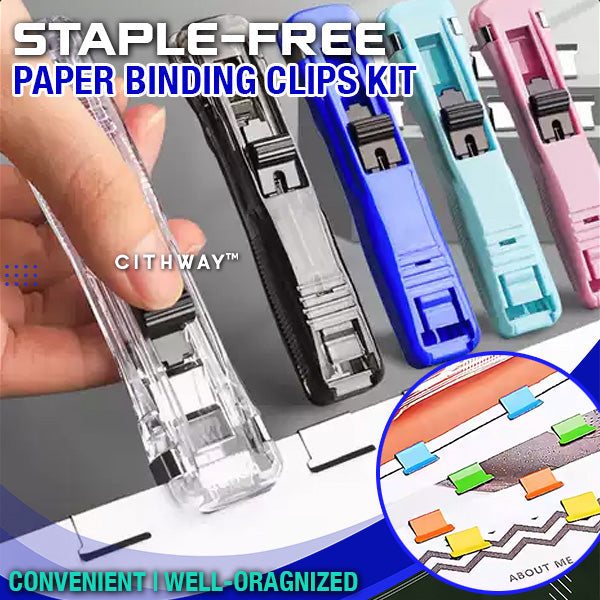 Cithway™ Staple-free Paper Binding Clip Kit