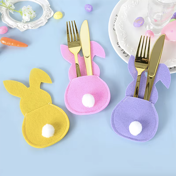 Cithway™ Pastel Easter Rabbit Utensil Bag (4PCS)
