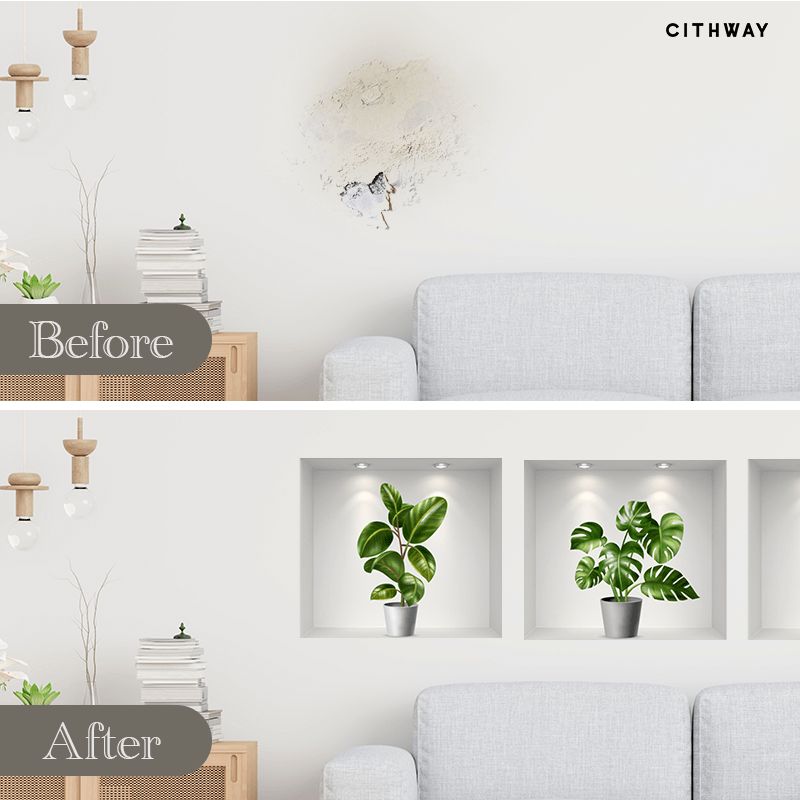 Cithway™ Self-Adhesive 3D Plant Wall Stickers