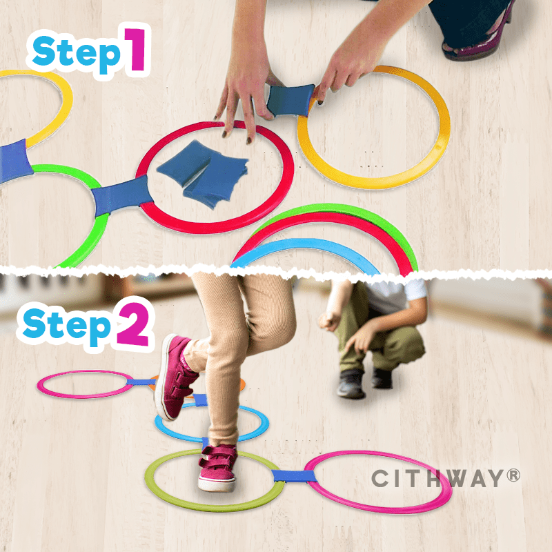 Cithway® Rainbow Hopscotch Ring Set