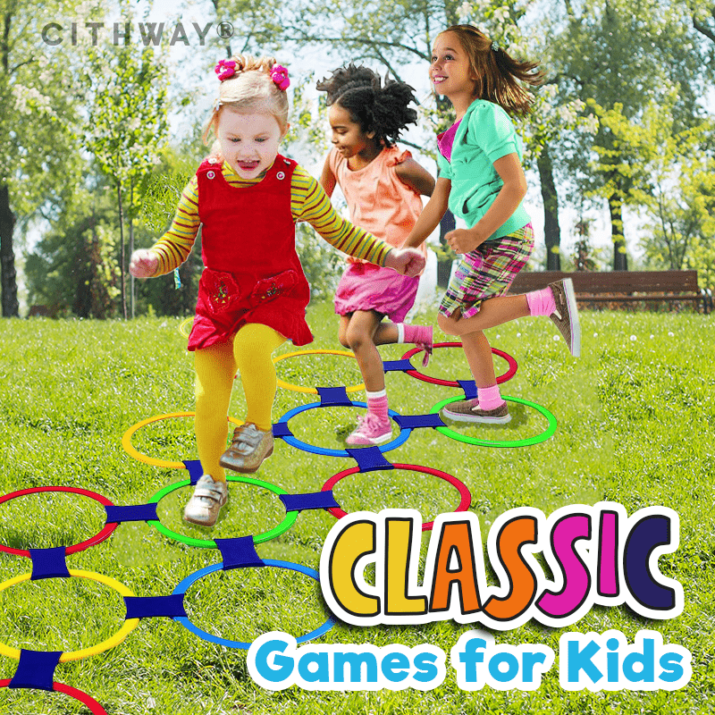 Cithway® Rainbow Hopscotch Ring Set