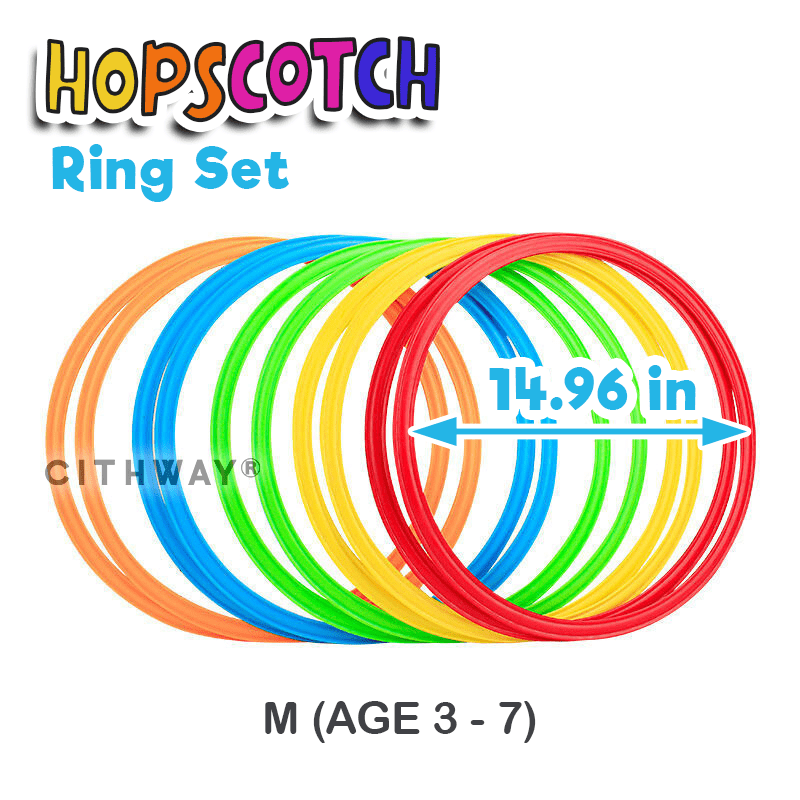 Cithway® Rainbow Hopscotch Ring Set
