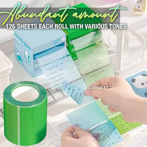 Cithway™ Transparent Pearl Tab Sticky Notes (126 Sheets)