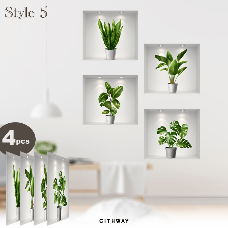 Self-Adhesive 3D Plant Wall Stickers